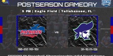 Patriot Baseball Plays Pensacola Today in Wild Card Game at Tallahassee CC